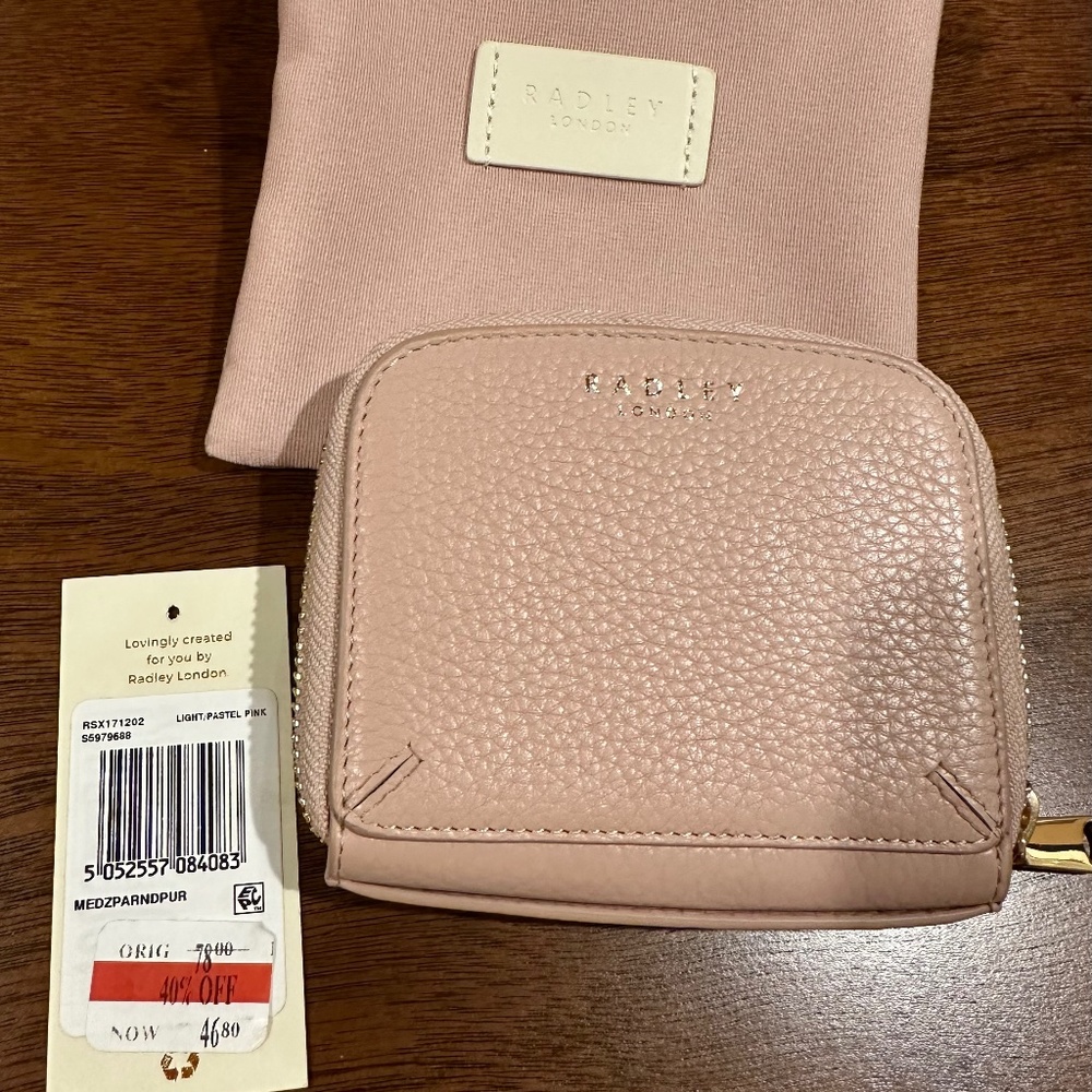 Radley London - Pink Pebbled Leather Wallet - NWT